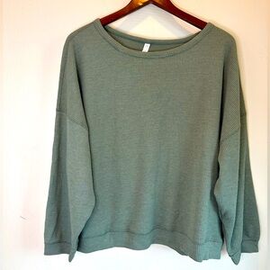 Wishlist green waffle knit oversized top